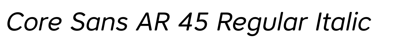 Core Sans AR 45 Regular Italic image